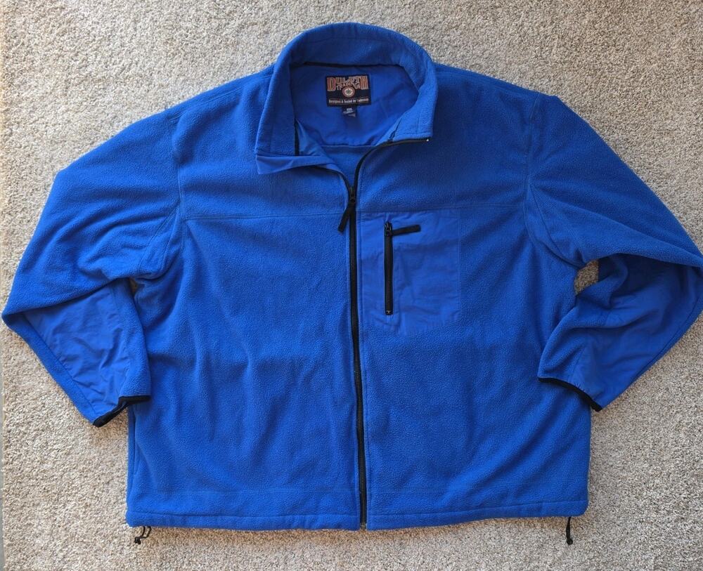 Duluth Trading Co Mens Fleece Jacket Full Zip Blue XXXL, 3XL Work Outdoor Hiking
